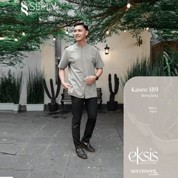 KOKO PRIA LENGAN PENDEK BY SEPLY KASEO 189 STRING GREY BAHAN KATUN NYAMAN