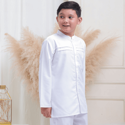 KOKO ANAK LENGAN PANJANG PUTIH POLOS BY RAUNA RKA 03 PJ WHITE
