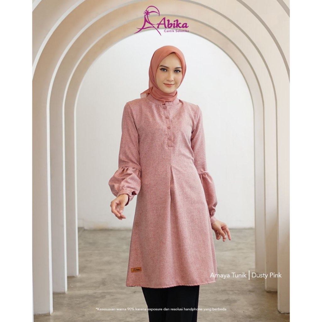 TUNIK KEKINIAN BY ABIKA AMAYA  GEMILA TUNIK MODEL KEKINIAN BAHAN KATUN MADINA