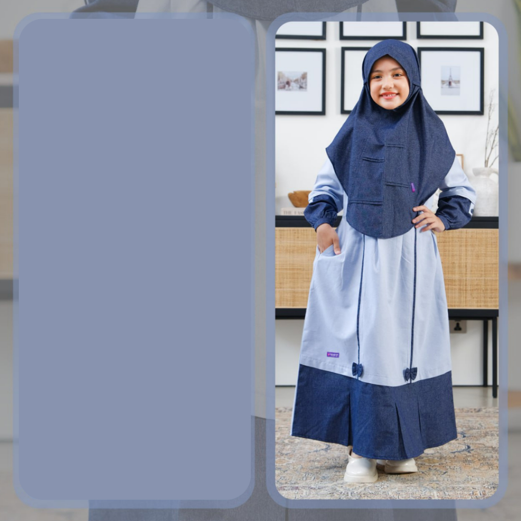 SARIMBIT RANA BY RAUNA SOFT BLUE MODEL KEKINIAN TRENDY SIMPLE ELEGAN