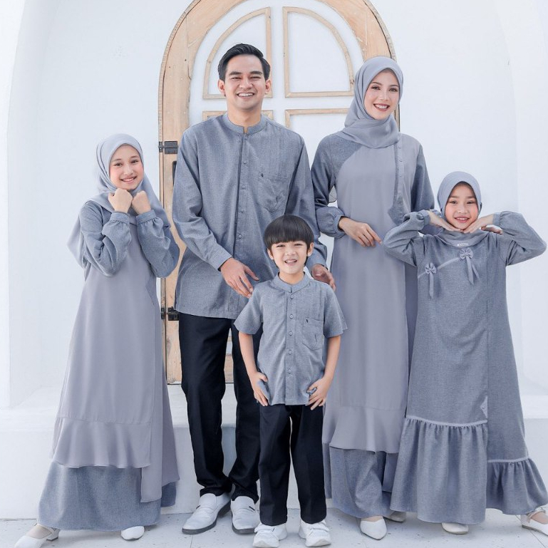 SARIMBIT SEPLY EKSIS 270 WIZZAD BLUE MODEL BAJU COUPLE KELUARGA LEBARAN TERBARU MODIS KEKINIAN
