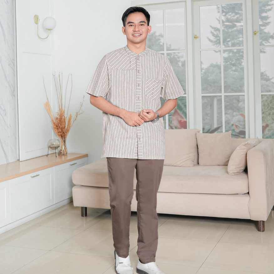 SARIMBIT SEPLY TENARA 20 TAUPE DESSERT MODEL BAJU COUPLE KELUARGA LEBARAN TERBARU MODIS KEKINIAN