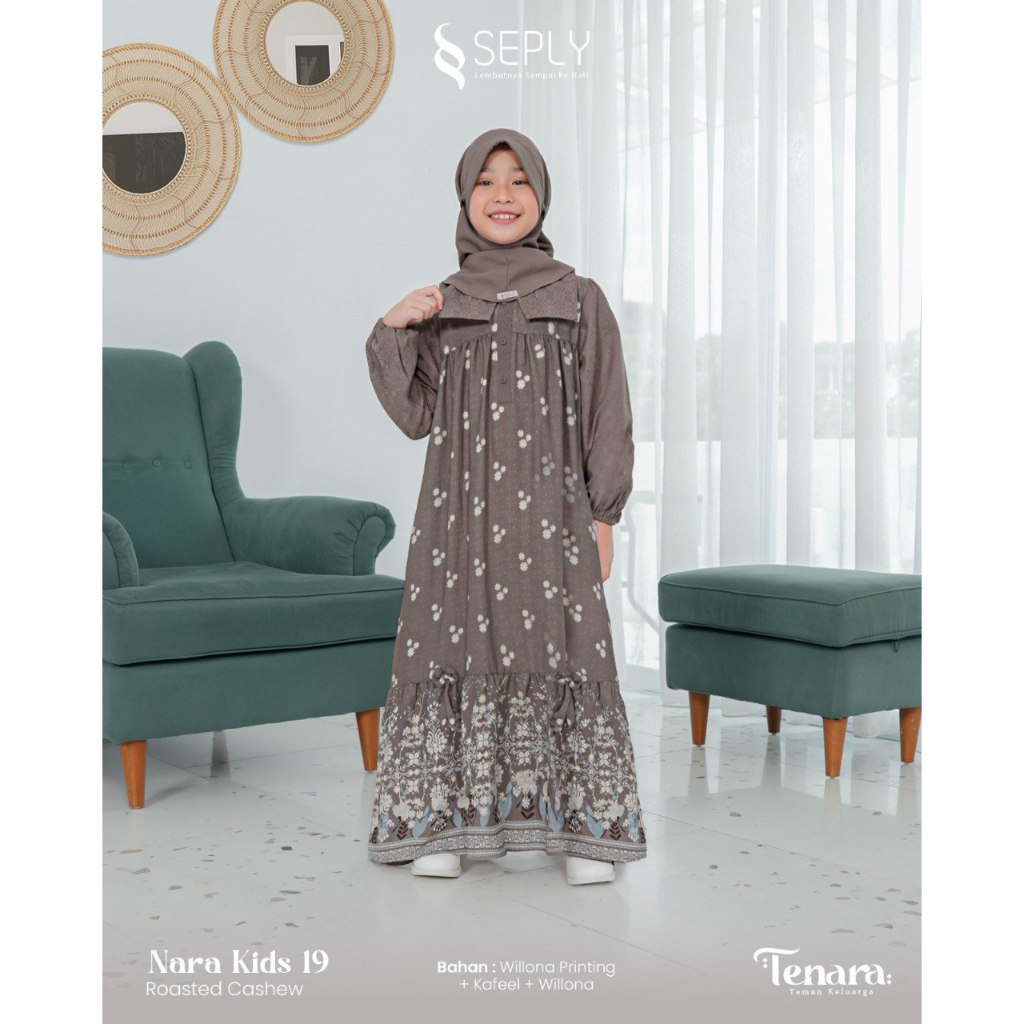 SARIMBIT SEPLY TENARA 19 ROASTED CASHEW MODEL BAJU COUPLE KELUARGA LEBARAN TERBARU MODIS KEKINIAN