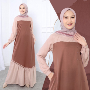 GAMIS MEYRA 268 BY SEPLY BAJU MUSLIM WANITA BAHAN TORRY BURCH + PRILLY MODEL ELEGAN DAN  MODIS
