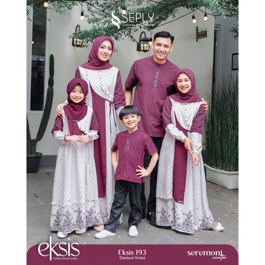 [SPECTRA] SARIMBIT EKSIS 193 DAMSON VIOLET BY SEPLY SET BAJU COUPLE SARIMBIT KELUARGA MODIS KEKINIAN