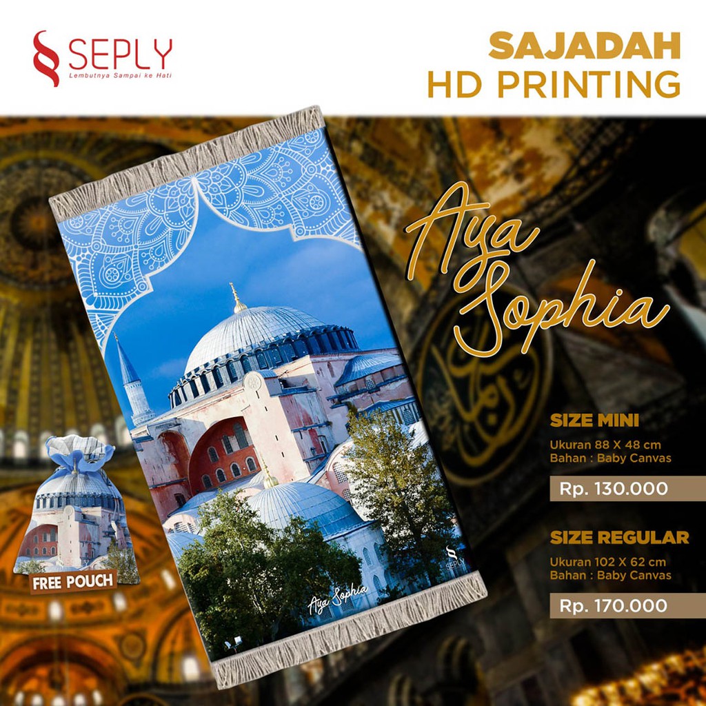 SAJADAH PRINTING TRAVEL FREE POUCH