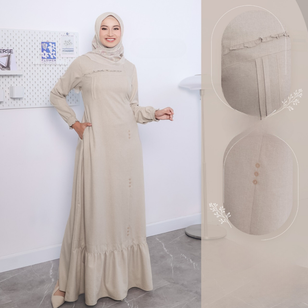 GAMIS KEKINIAN MEYRA 198 BY SEPLY SIMPLE ELEGAN BAHAN PRILLY