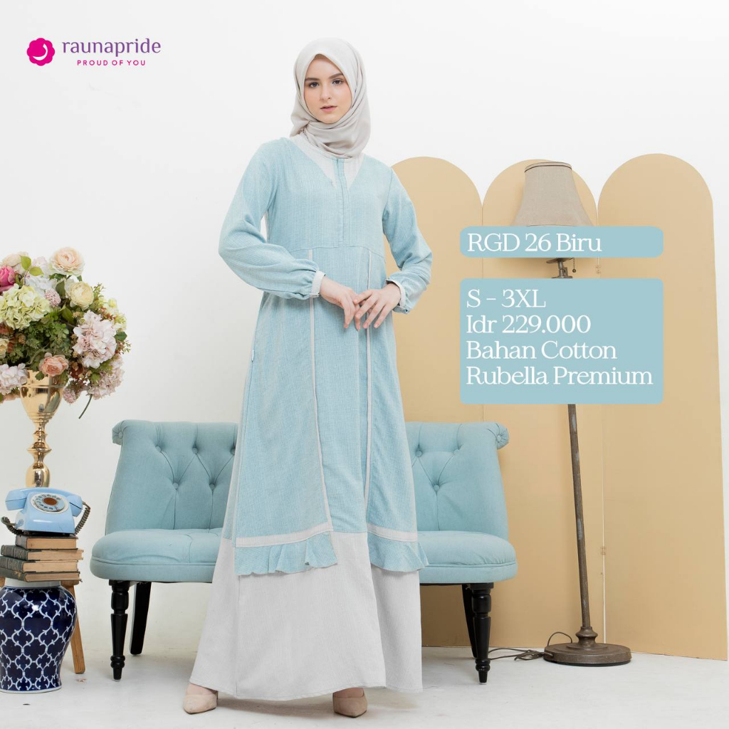 GAMIS RAUNA RGD 26 TERNYAMAN DAN VIRAL BAHAN COTTON RUBELLA PREMIUM