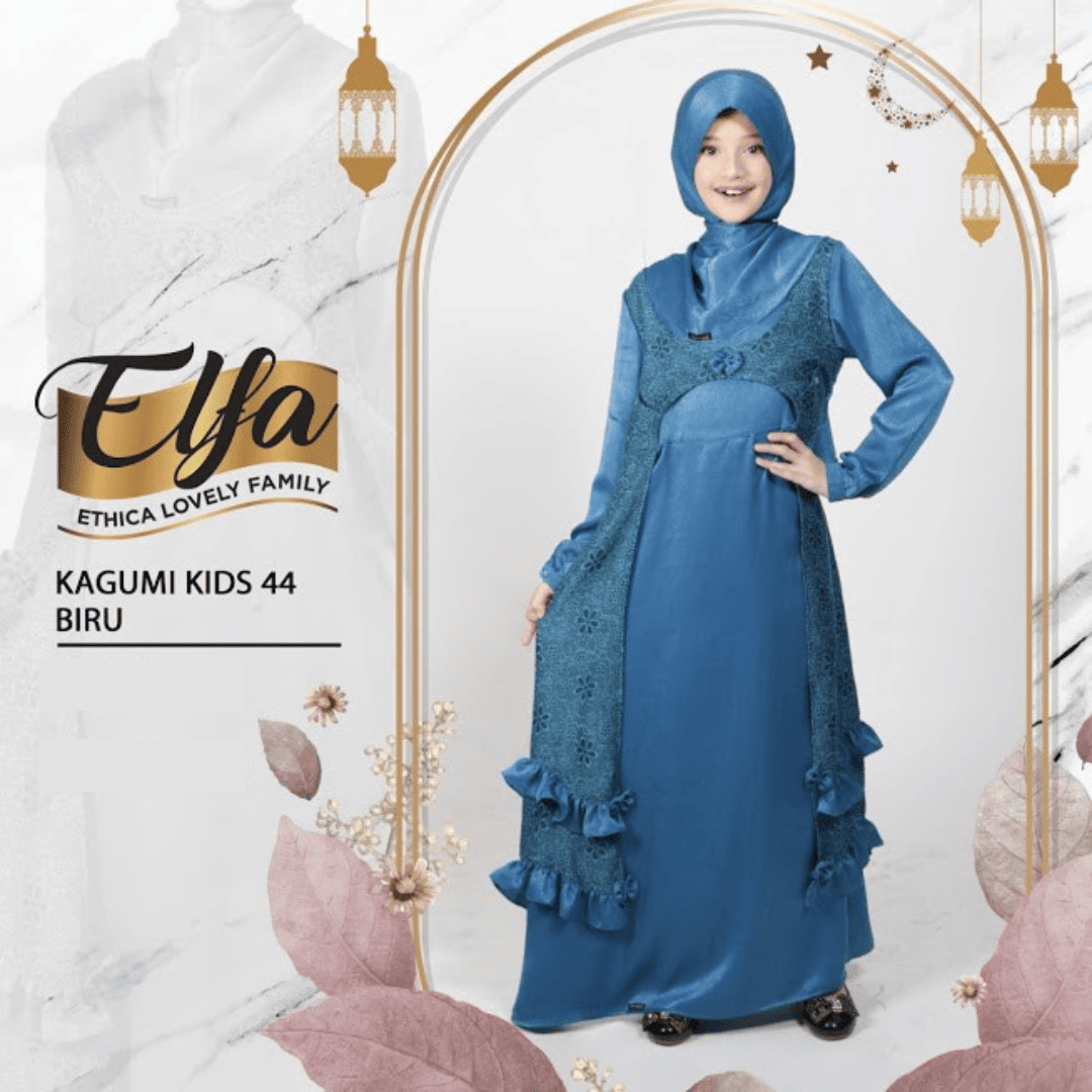[SPECIAL SALE] KAGUMI KIDS 44 BIRU BY ETHICA ORI SET HIJAB