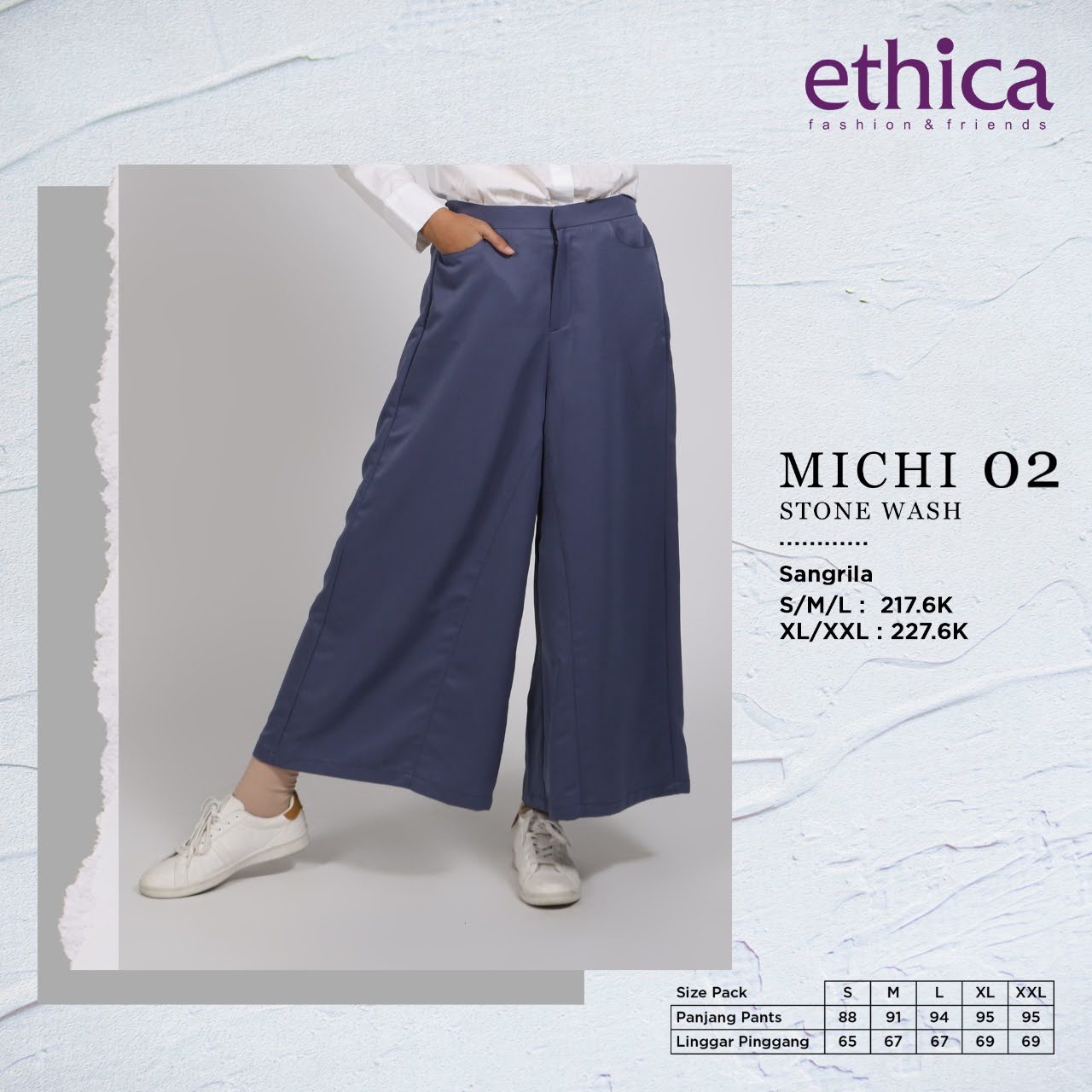 CELANA KULOT BAHAN EXCLUSIVE SUPER NYAMAN DAN TRENDY ETHICA MICHI 02