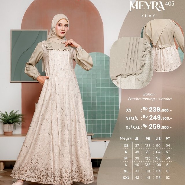 GAMIS MEYRA 405 BY SEPLY BAHAN SAMIRA PRINTING TRENDY