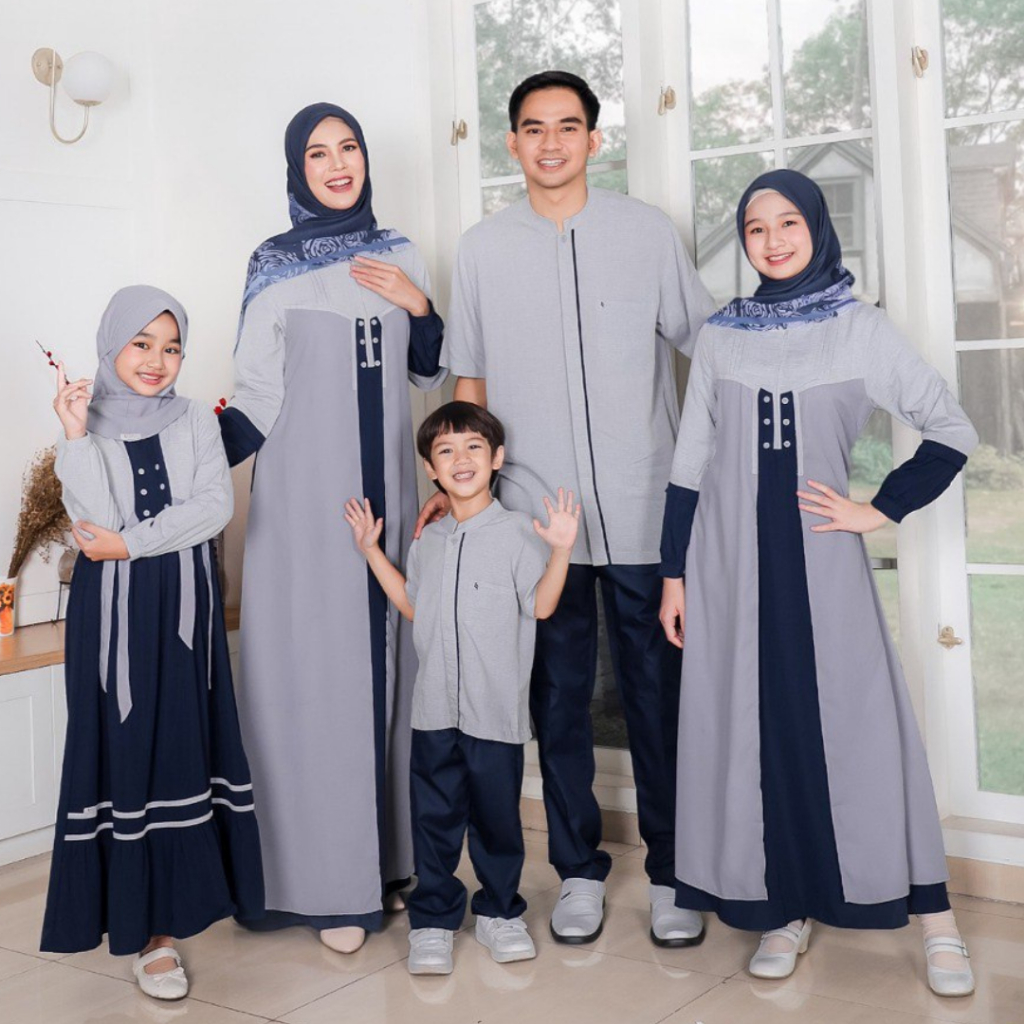 SARIMBIT SEPLY EKSIS 246 CRYSTAL BLUE SET SERAGAM COUPLE KELUARGA MODEL MODIS KEKINIAN