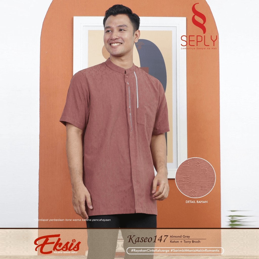 KOKO SEPLY LENGAN PENDEK KASEO 147 ALMOND GREY BAHAN KATUN ADEM DAN NYAMAN