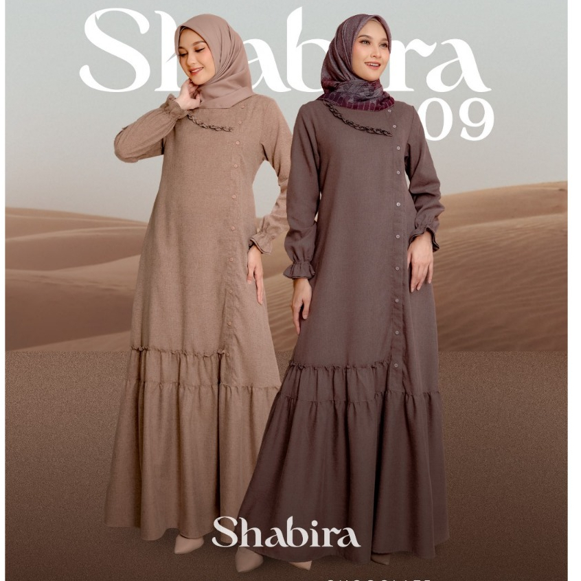 GAMIS SEPLY SHABIRA 09 BAHAN PRILLY MODEL BAJU MUSLIM WANITA GAMIS DAILY BUSUI FRIENDLY KEKINIAN