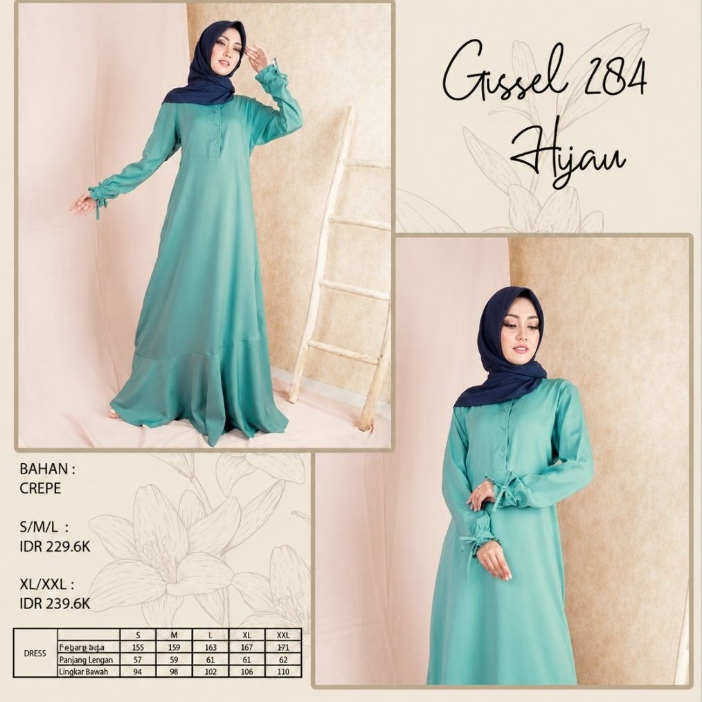 [SPEKTRA] GISSEL 284 HIJAU GAMIS DAILY BY SEPLY
