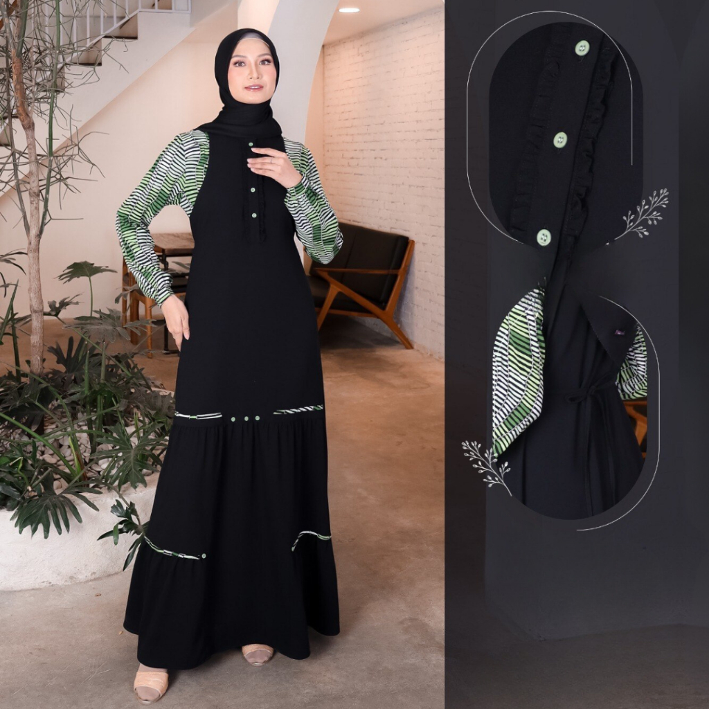 GAMIS MEYRA 186 BY SEPLY BAHAN MASTER CREPE MIX RAYON PRINTING