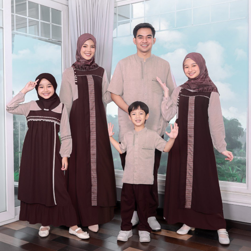 SARIMBIT SEPLY EKSIS 267 DEEP MAHOGANY MODEL BAJU COUPLE KELUARGA LEBARAN TERBARU MODIS KEKINIAN