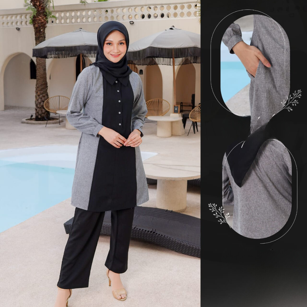 TUNIK WANITA LENGAN PANJANG CANTIK BY SEPLY SASHA 03 NYAMAN WUDHU FRIENDLY